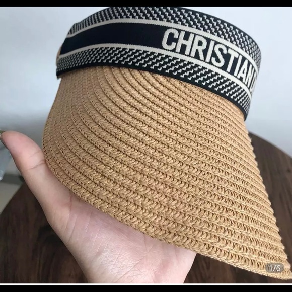 Dior Accessories - Dior straw visor cap hat